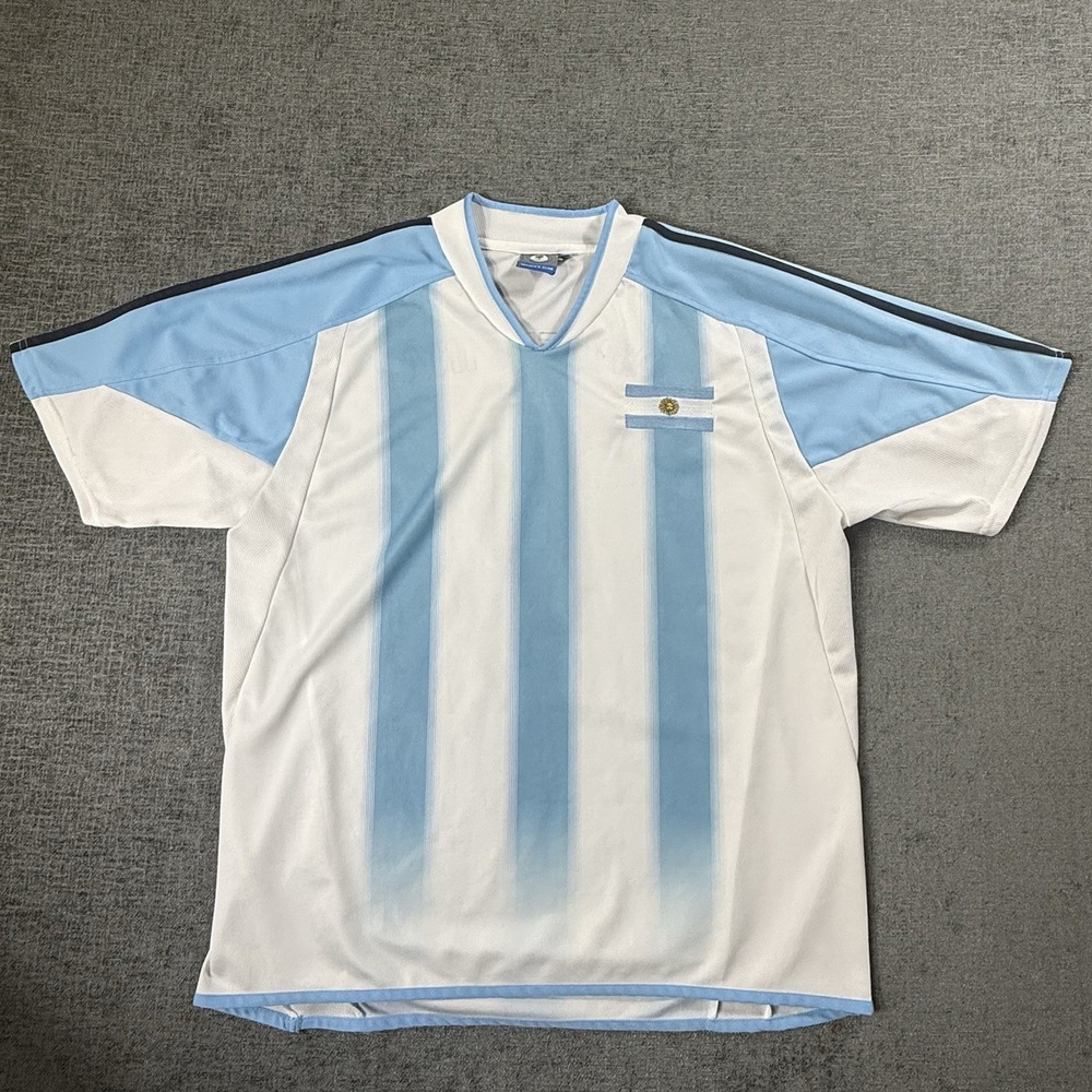 Argentina National Team‎ Soccer Jersey #8 Men's XL Champion Cup Blue White